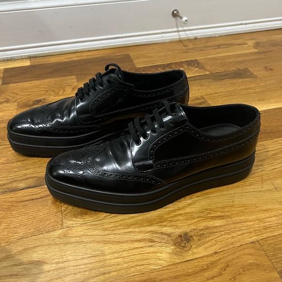 Prada leather platform derbies black - Picture 6 of 6